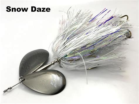 The original, the incredible double tied flashabou big bait with double mag 10 blades. . Musky mayhem tackle